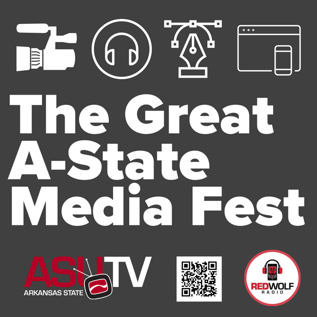 The Great A-State Media Fest logo