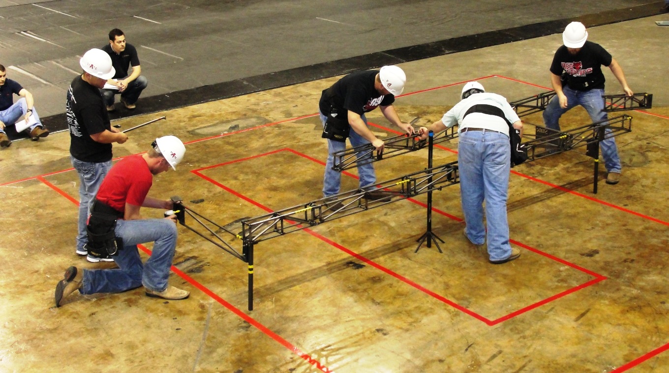 Steel Bridge Team in Competition at Deep South