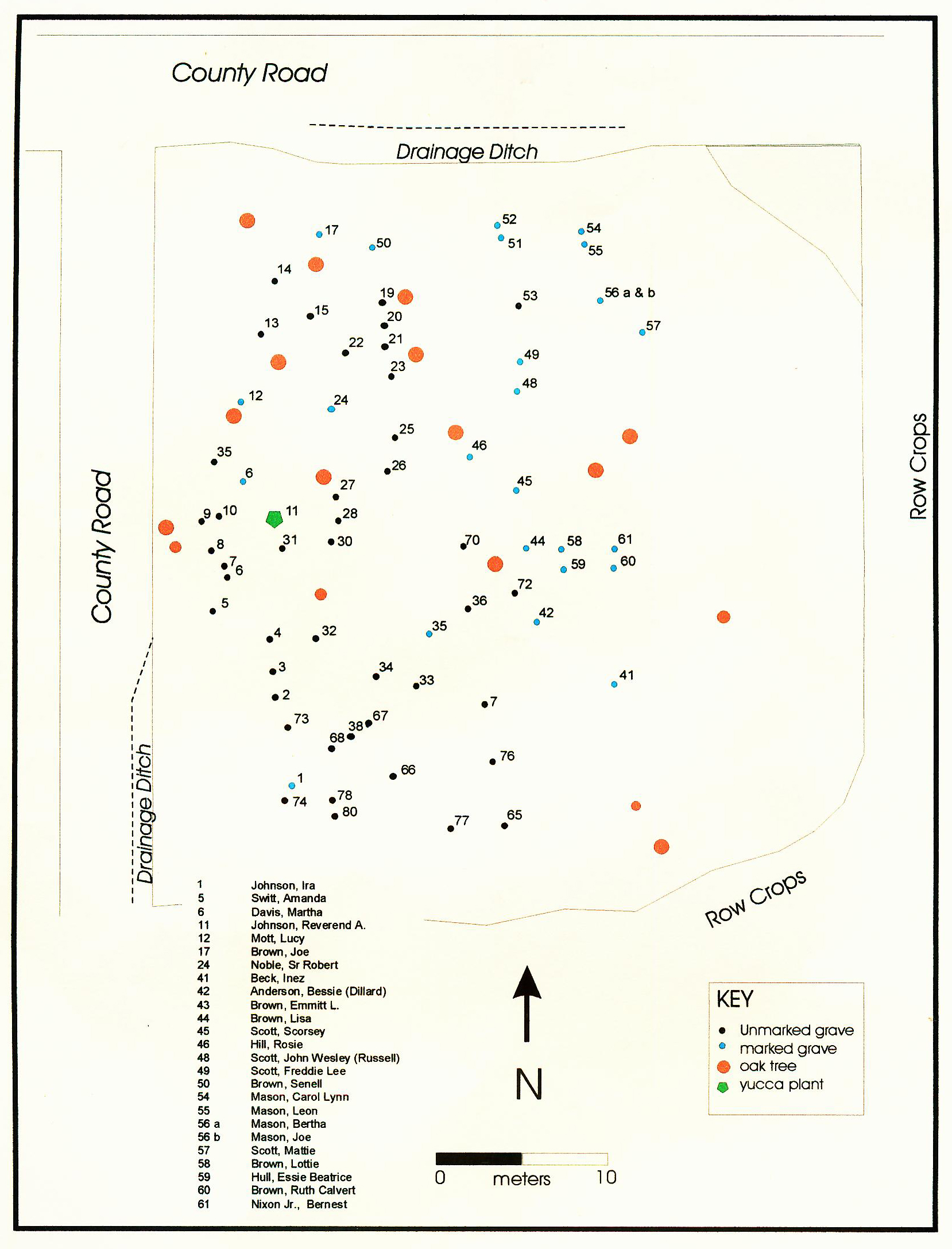 Tulot Cemetery Map