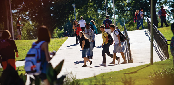 Students walking to class on the ASU campus