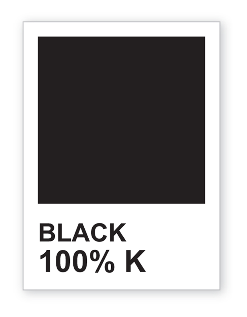 Black Pantone Color Chip