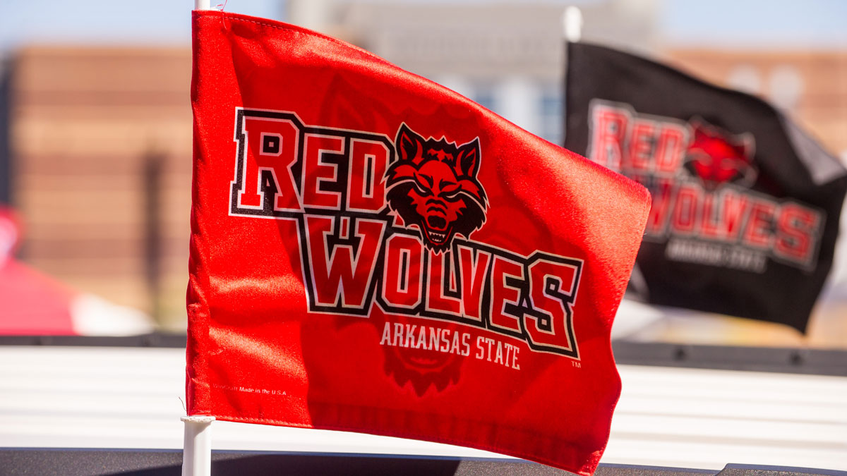 Arkansas State Red Wolves Two Sided House Flag