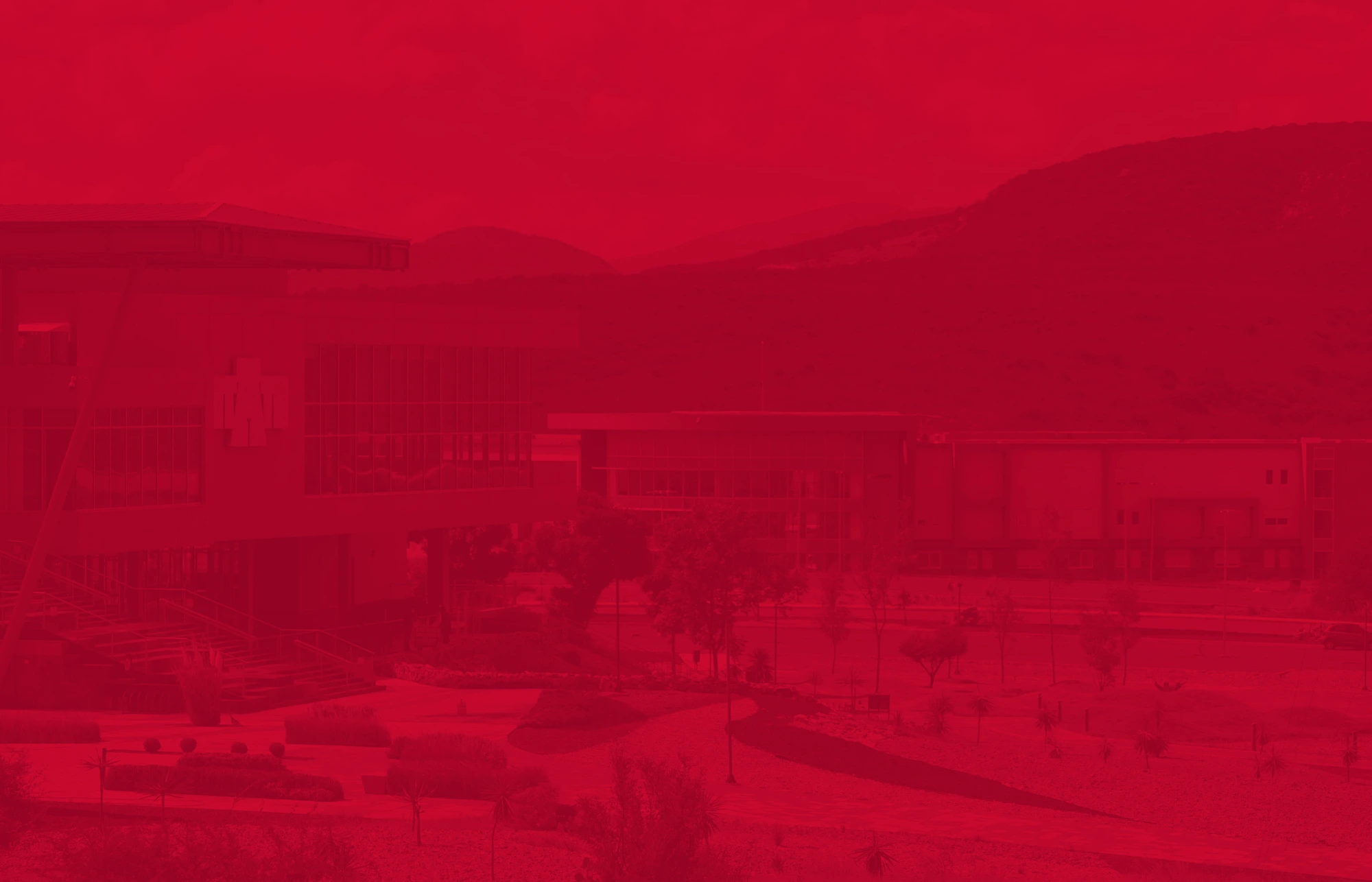 asucq campus with a red tint.