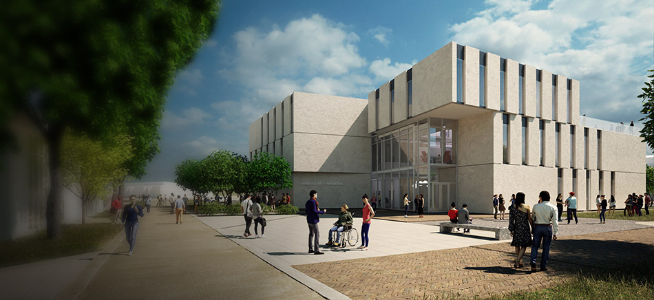 A concept of the Windgate Art and Innovation Center at A-State