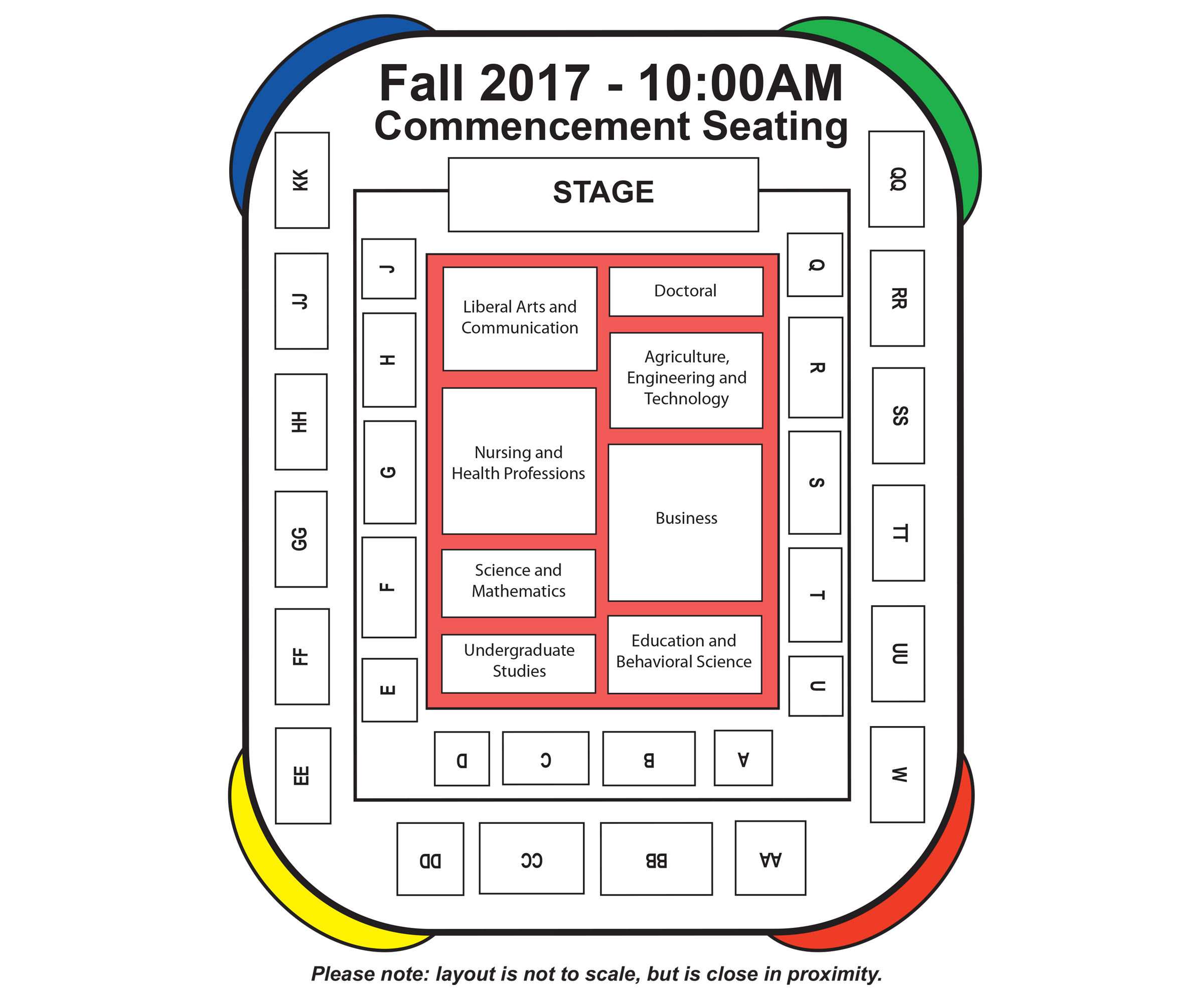 2017 Fall Commencement Seating Chart