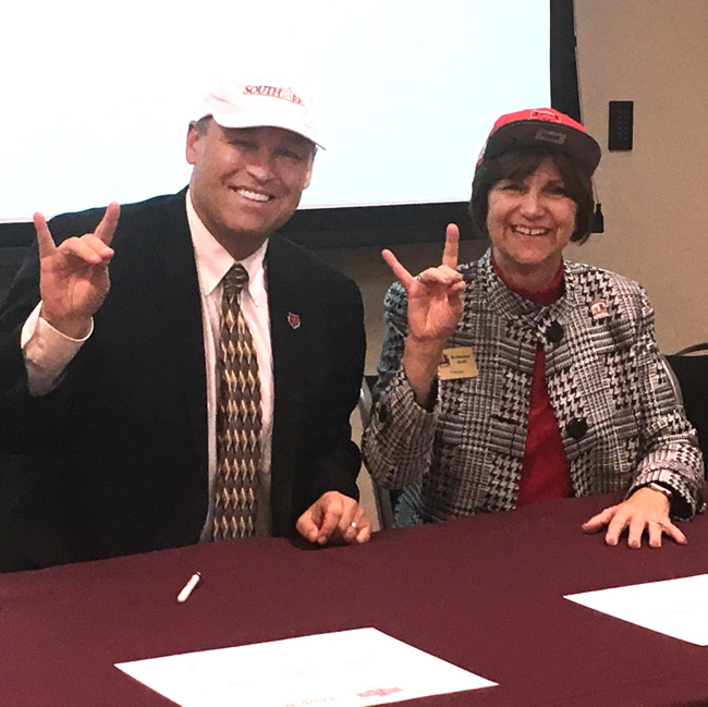 Chancellor Damphousse and President Jones