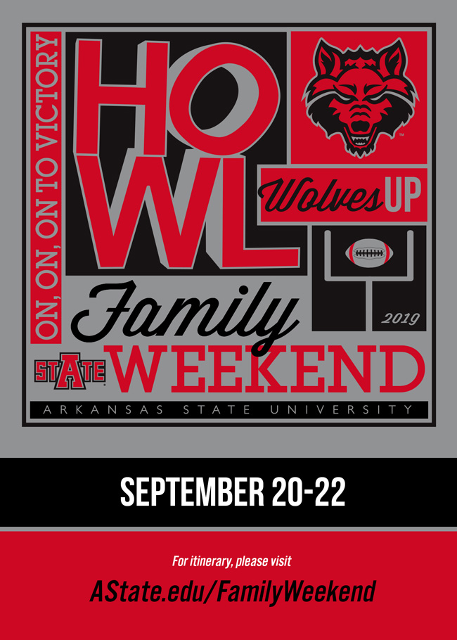 AState's Family Weekend 2019 Runs Friday thru Sunday