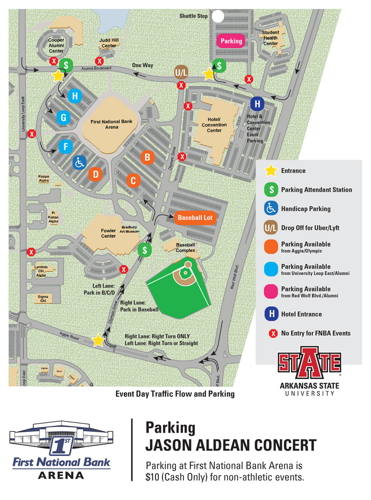 A parking map for this weekend's events
