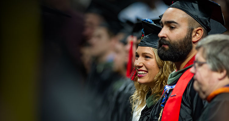 Students at the 2018 Fall Commencement