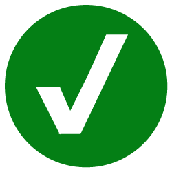 green checkmark