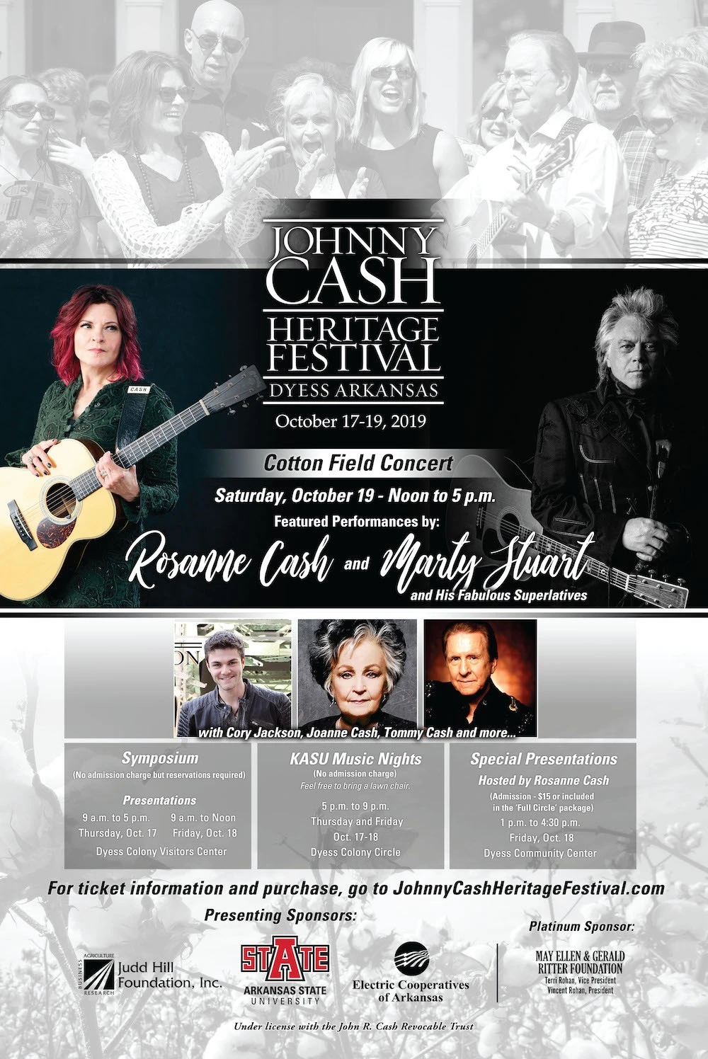 A sample poster for the 2019 Johnny Cash Heritage Festival