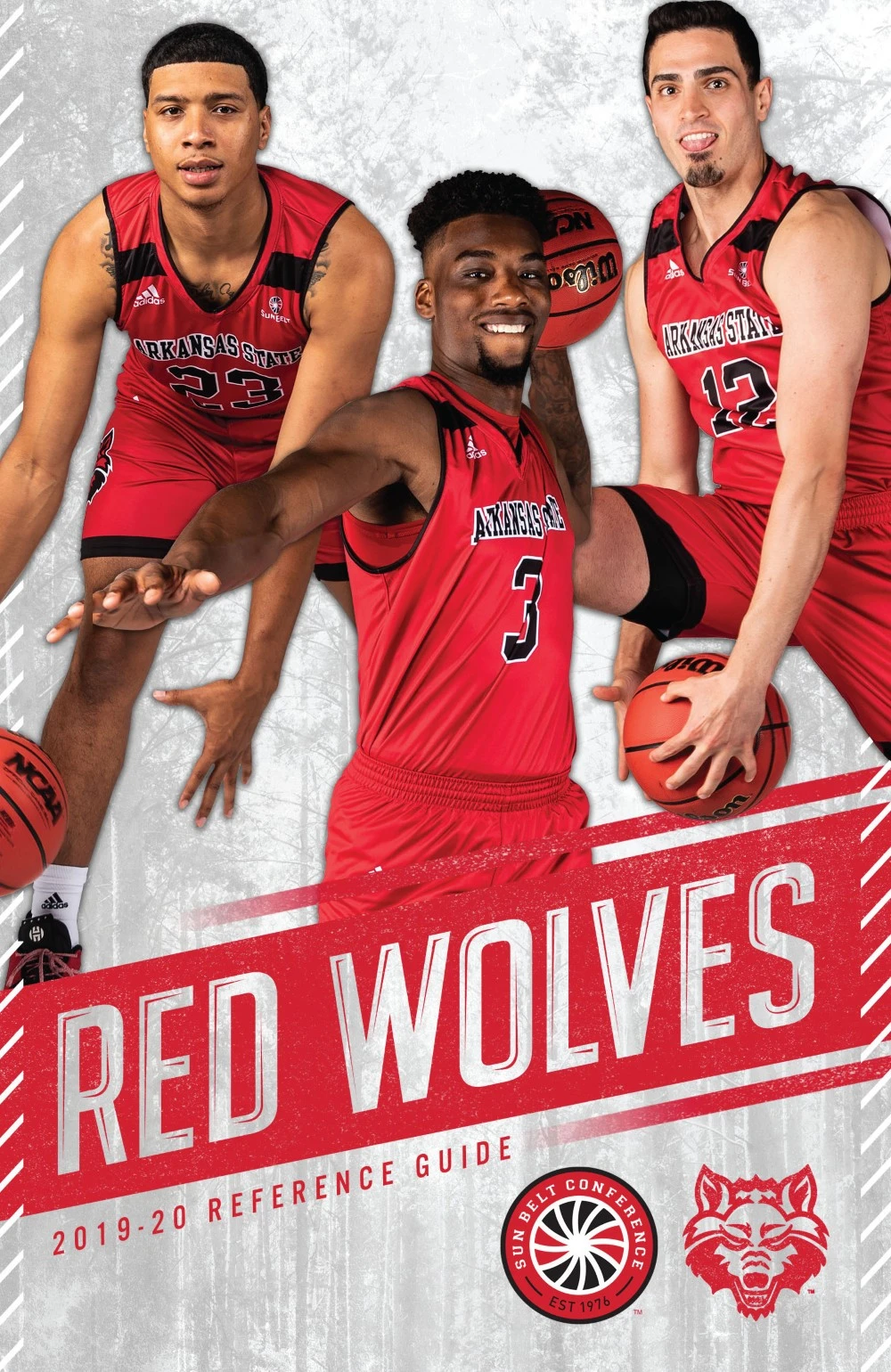 An A-State Men's Basketball guide book cover