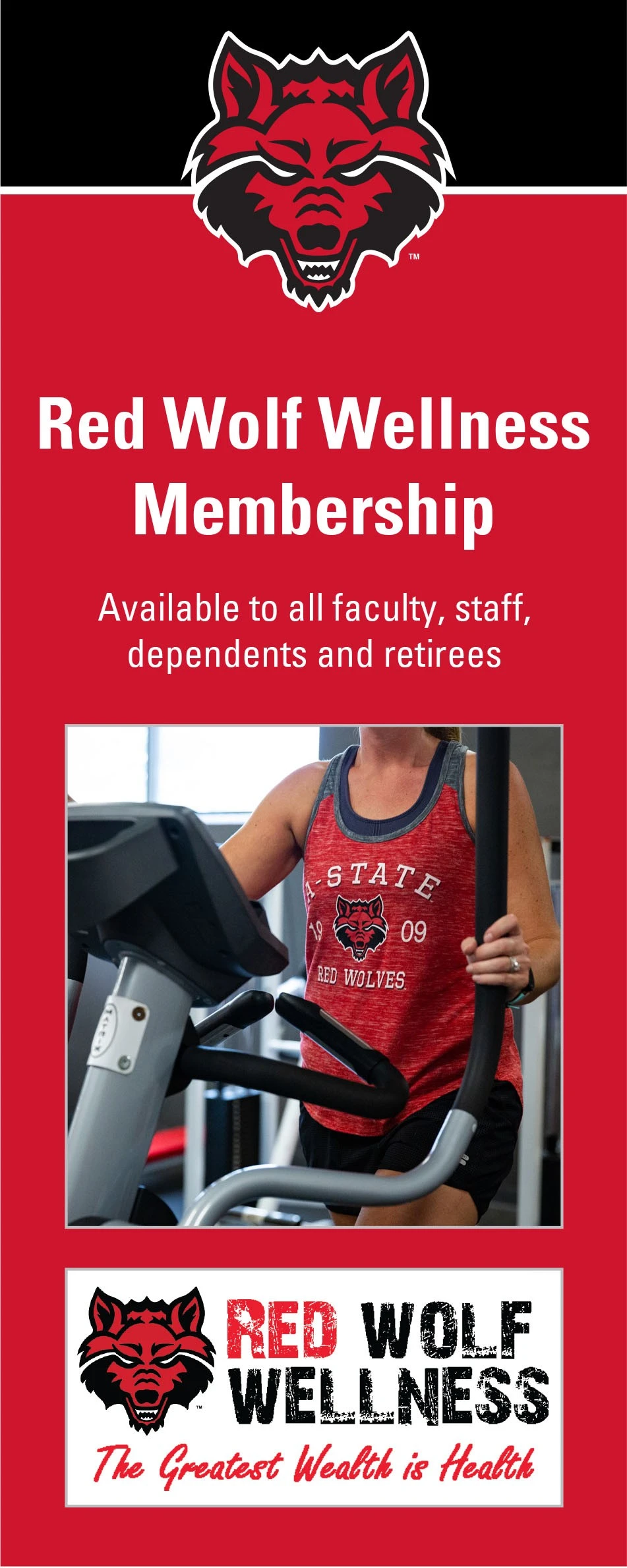 A sample brochure for the Red Wolf Wellness program