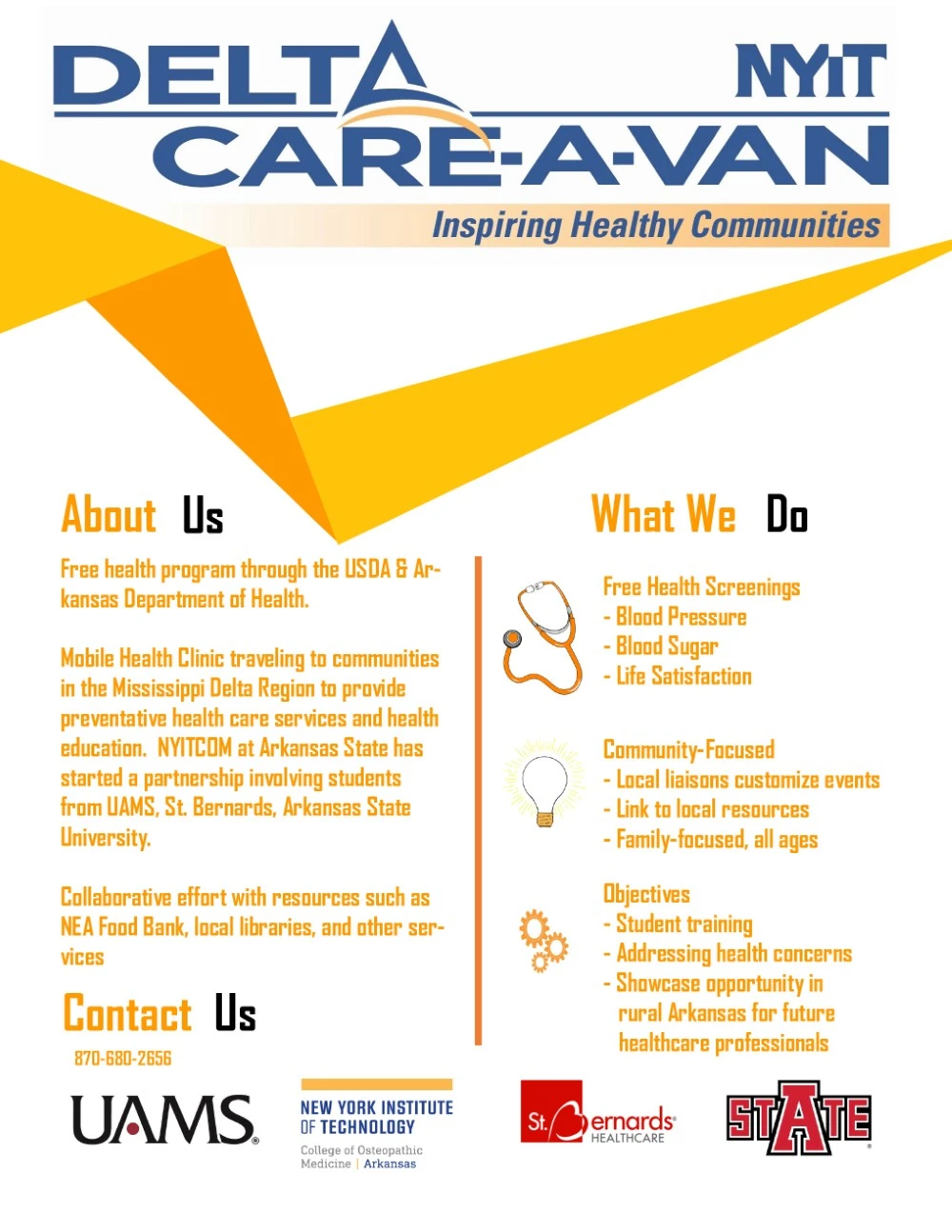 A sample flyer for the Delta-Care-A-Van