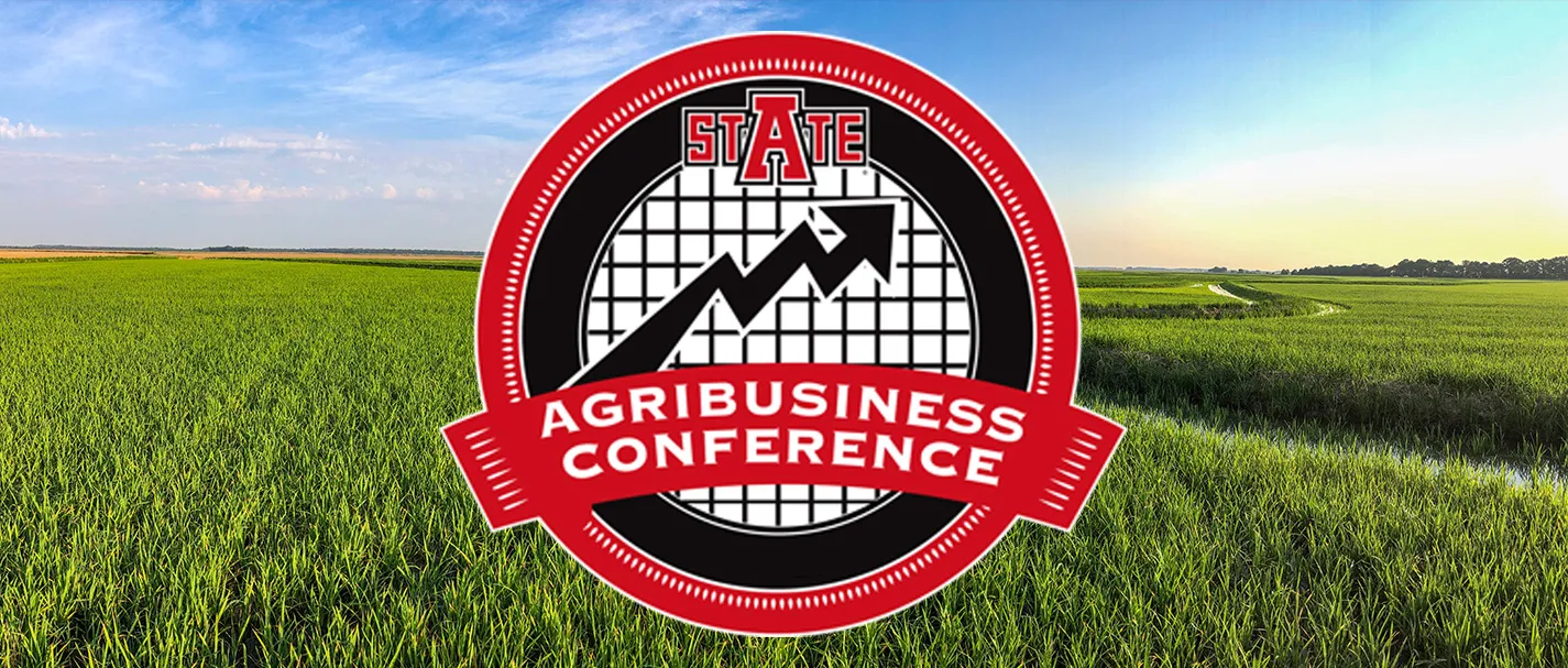 The Agribusiness Logo in front of a rice field