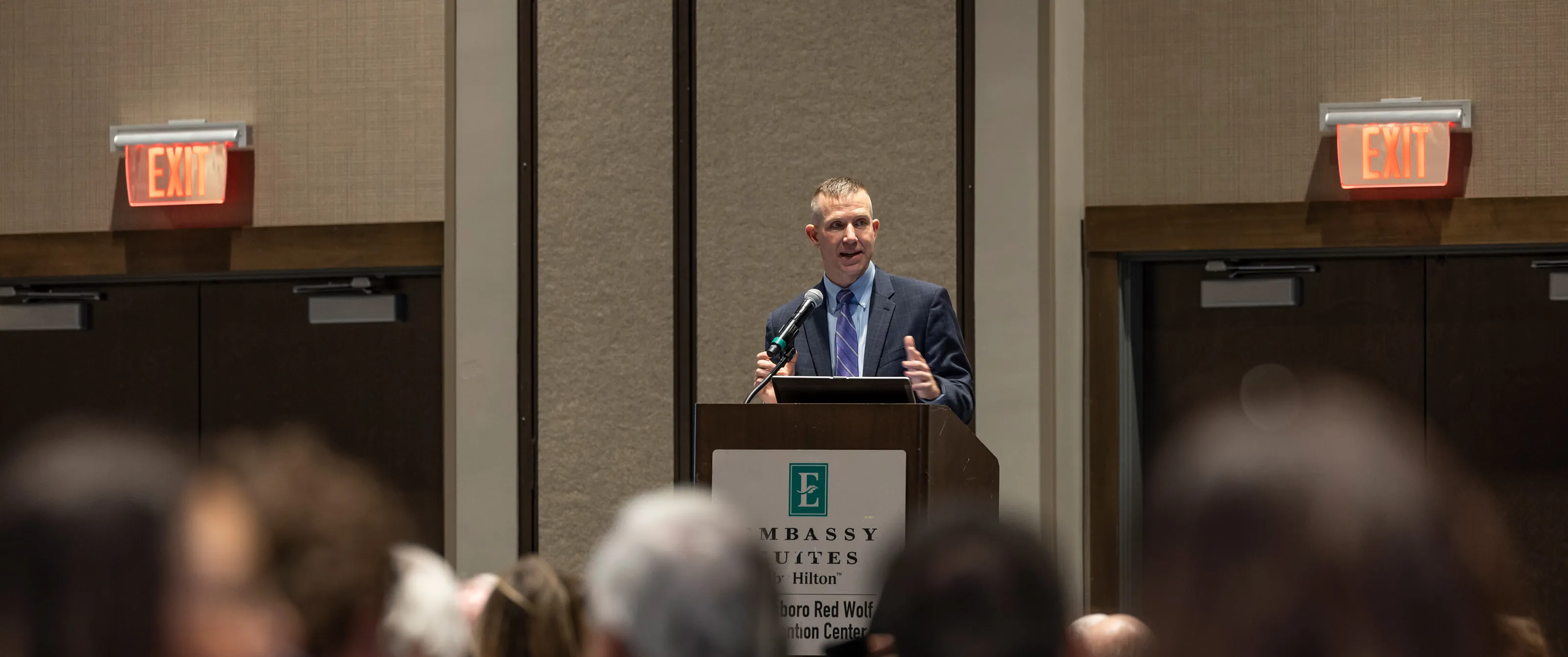 Wes Ward addresses attendees of the Agribusiness Conference