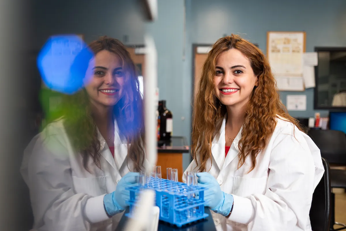 A molecular biosciences student at A-State