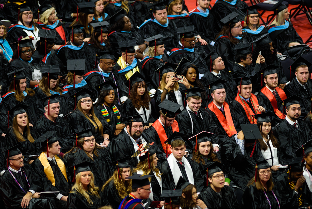 Chancellor Damphousse Confers Record Diplomas at Fall Graduation
