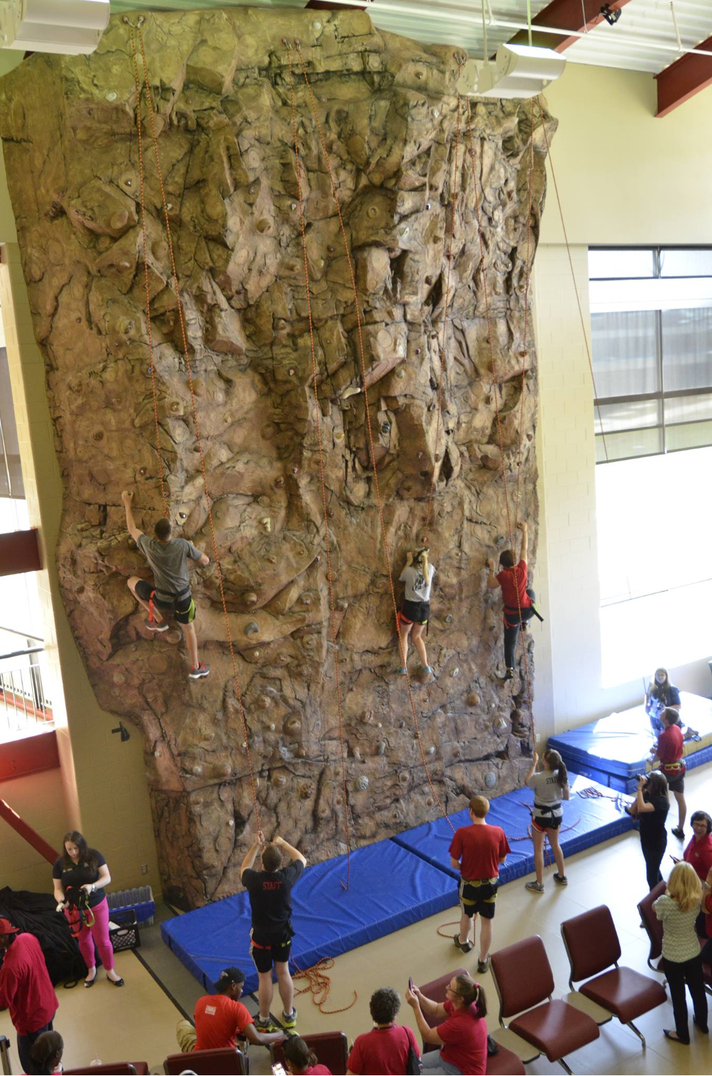 Rock Climbing Wall Dedicated at Red WOLF Center