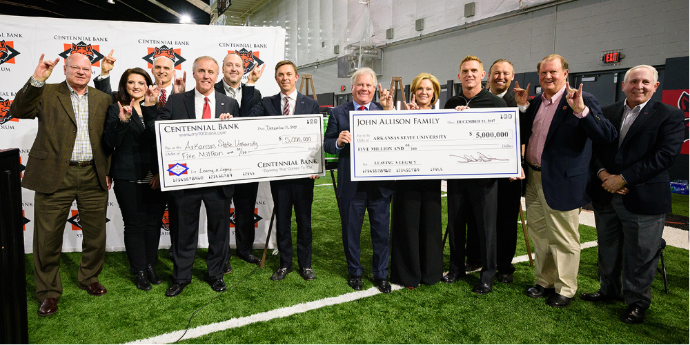 A-State Athletics Receives $10 Million from Allison Family, Centennial Bank
