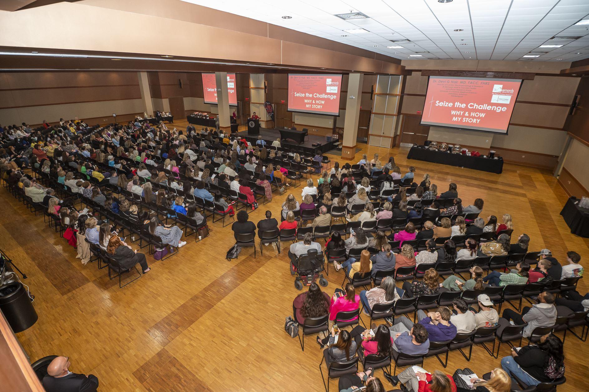 Attendees of the Women's Leadership Conference in Centennial Hall