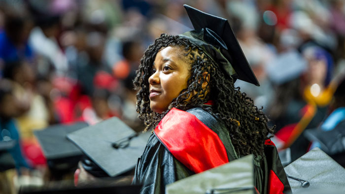 A-State Graduate at Spring Commencement