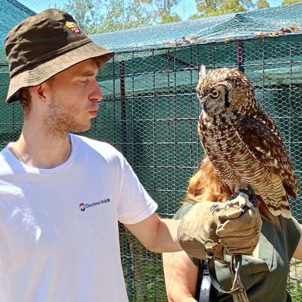 Photo of Baltz and Owl