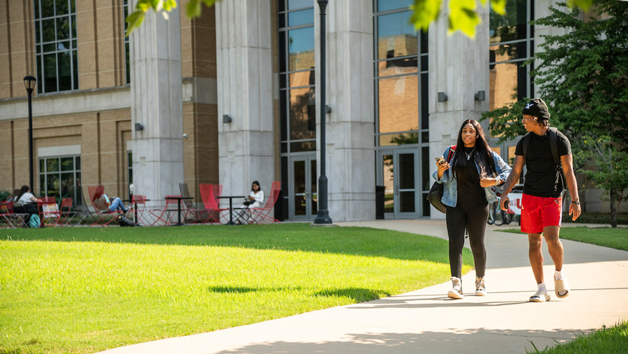 Photo of Students walking on Campus