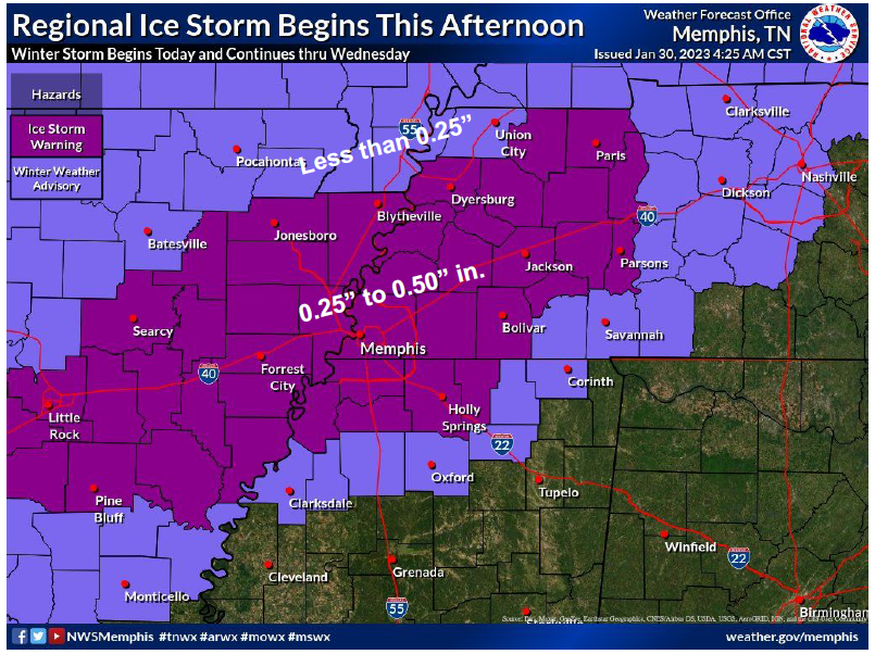 Campus Closing Early Today, No Classes Tuesday, Jan. 31, due to Winter Storm