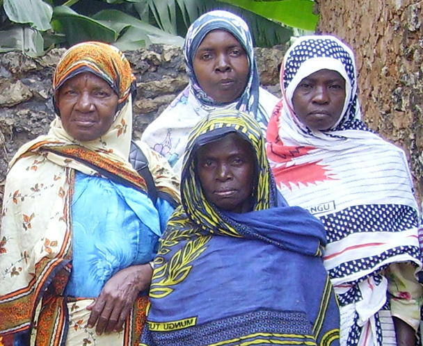 Nungwi Women Wearing Kanga