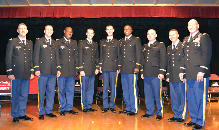 Military Science Commissions Eight New Army Officers