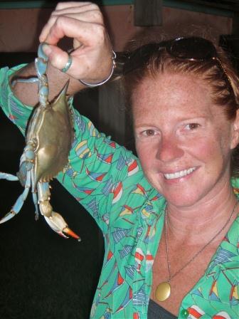 Ann Marie Coile with a Crab