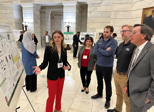 A-State Students Present STEM Posters at the State Capitol