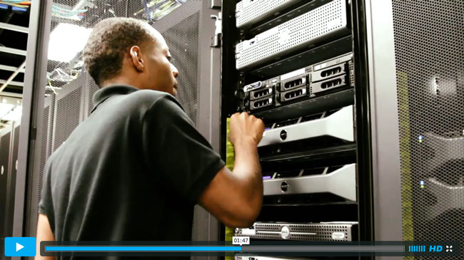 Video Screenshot of a Student Working on the Super Comptuer