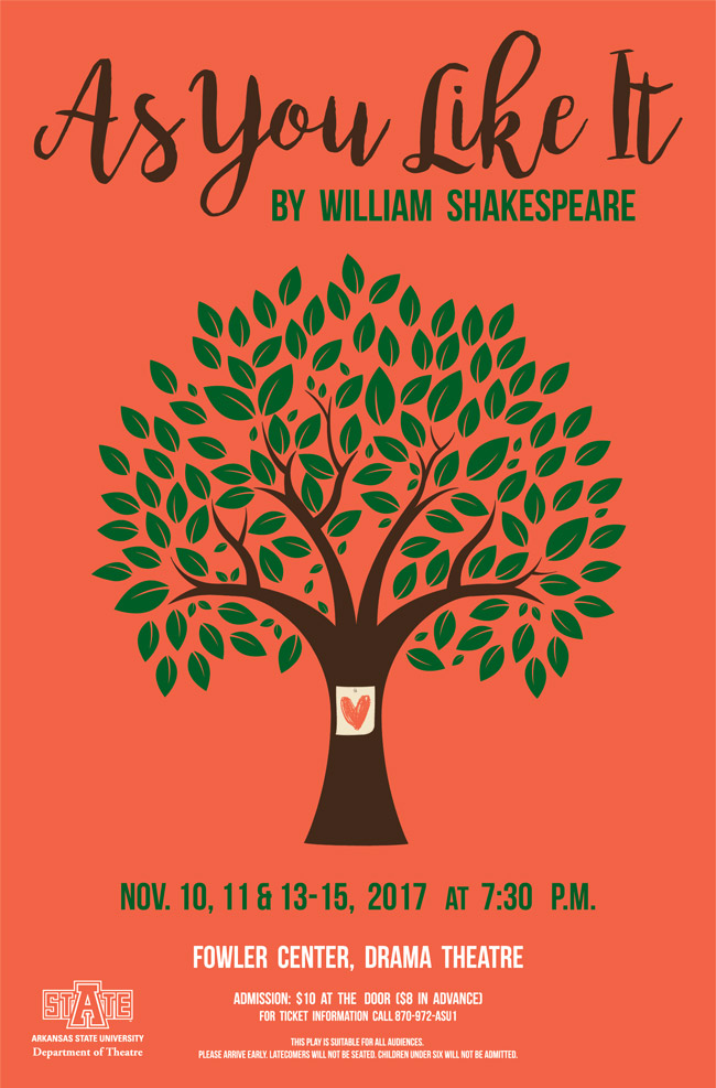 Theatre Announces Cast and Crew for ‘As You Like It’