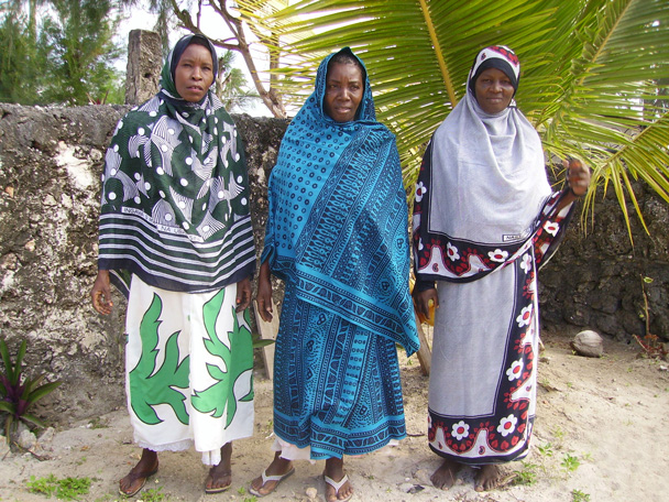 Nungwi Women Wearing Kanga