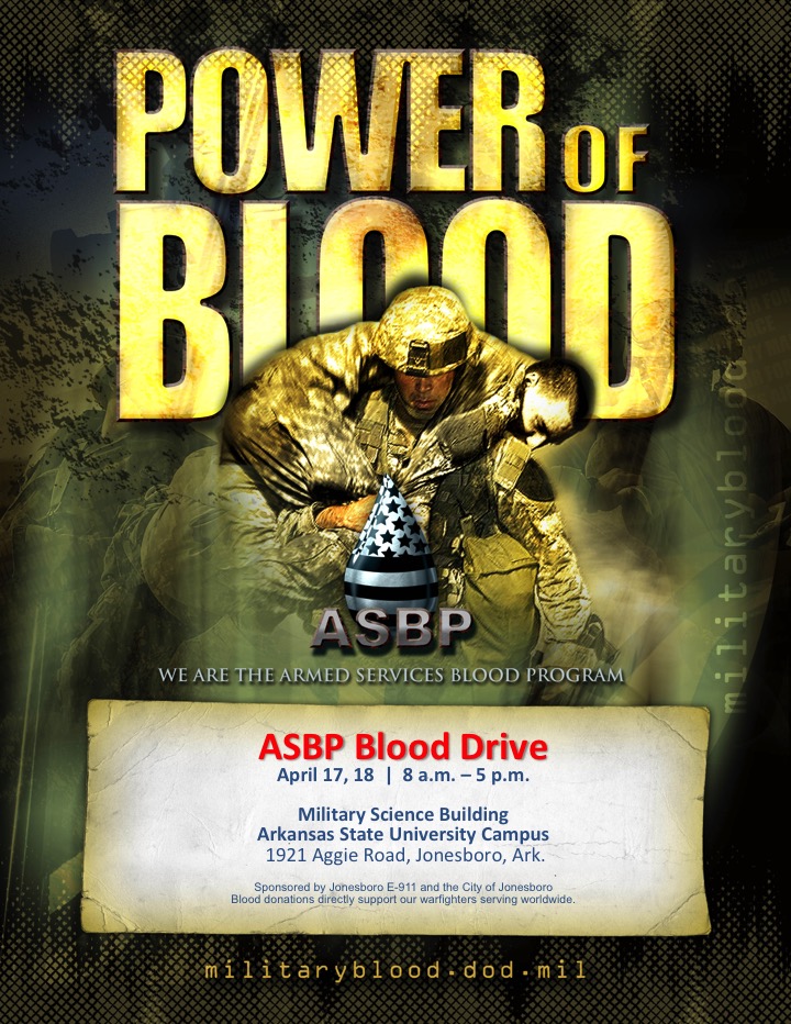 Armed Services Blood Program to Hold Drive on Campus