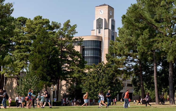 Students on campus