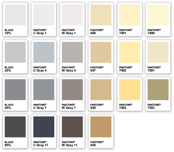 Examples of Complementary Pantone Matching System Colors