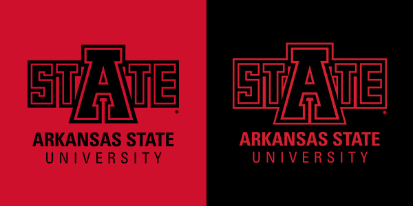 University Logo on a red and black background