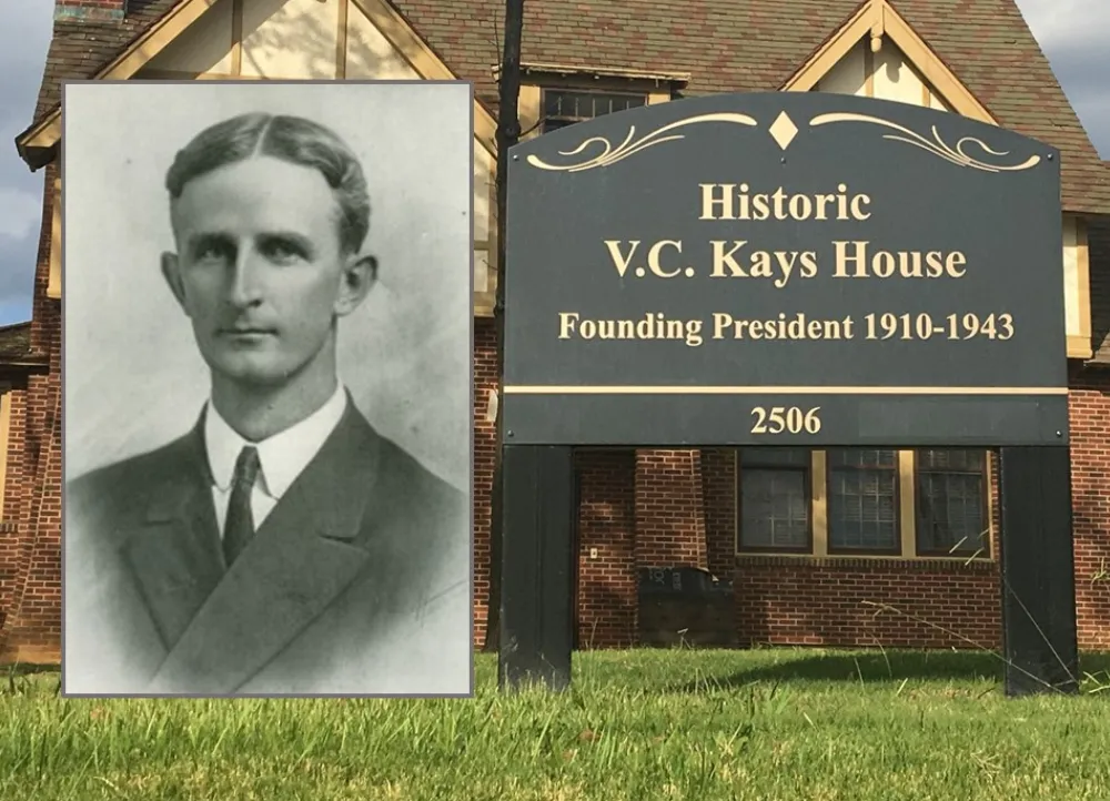 Historic Kays House restored with a picture of A-States first president VC Kays.