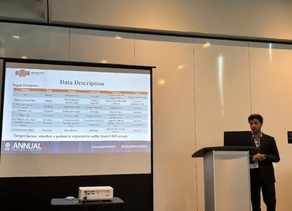 Ifaz Ahmed presenting their research.