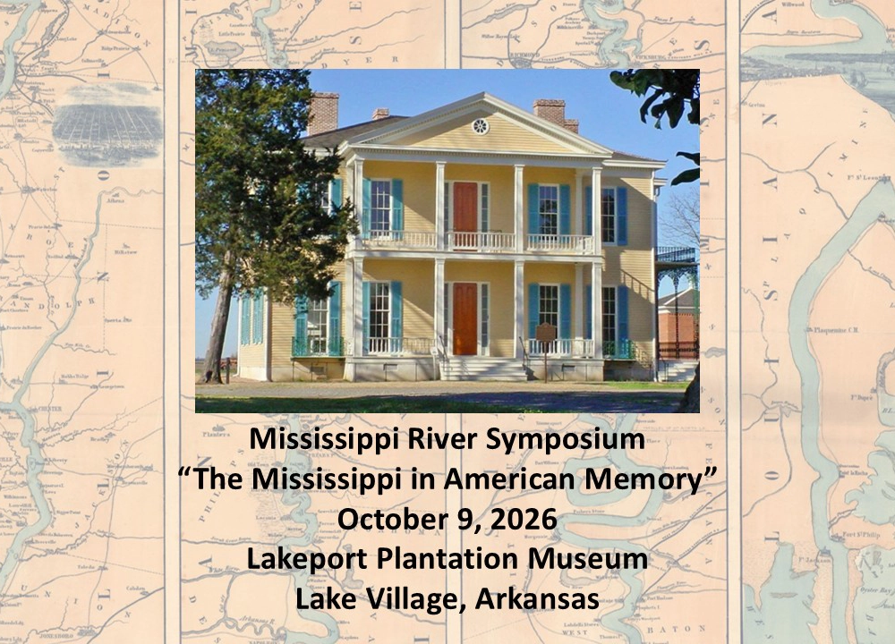 Poster for the symposium with text written in plain text to the right.