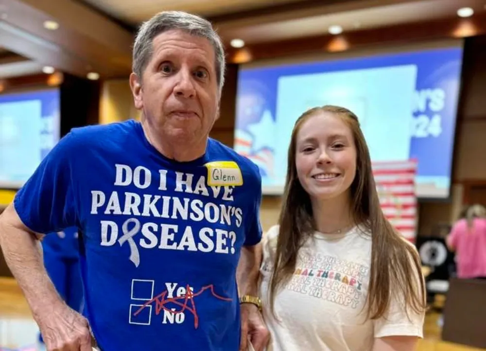 Occupational Therapy student working with patient in a clinic.
