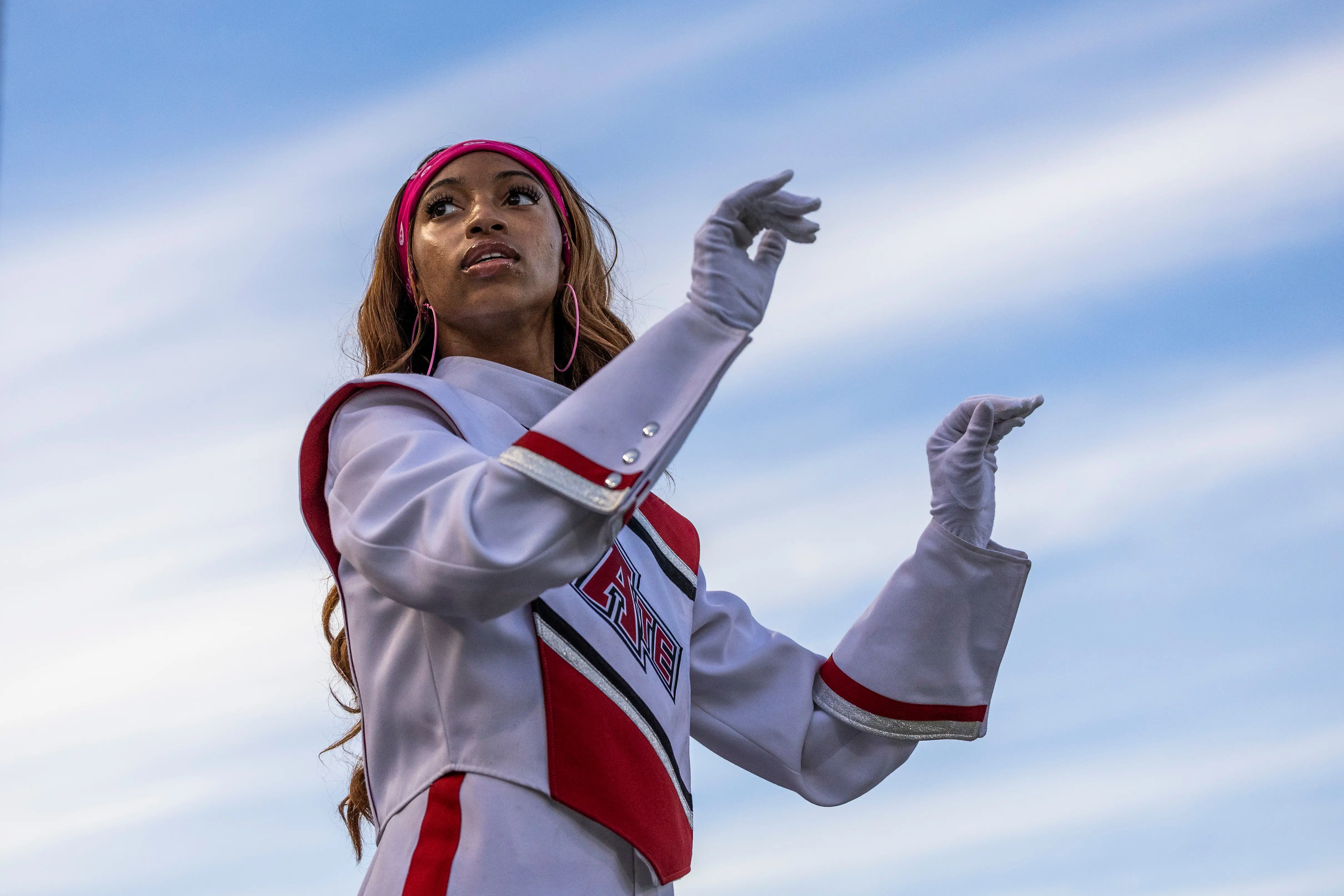 A student conducting the A-State Band.