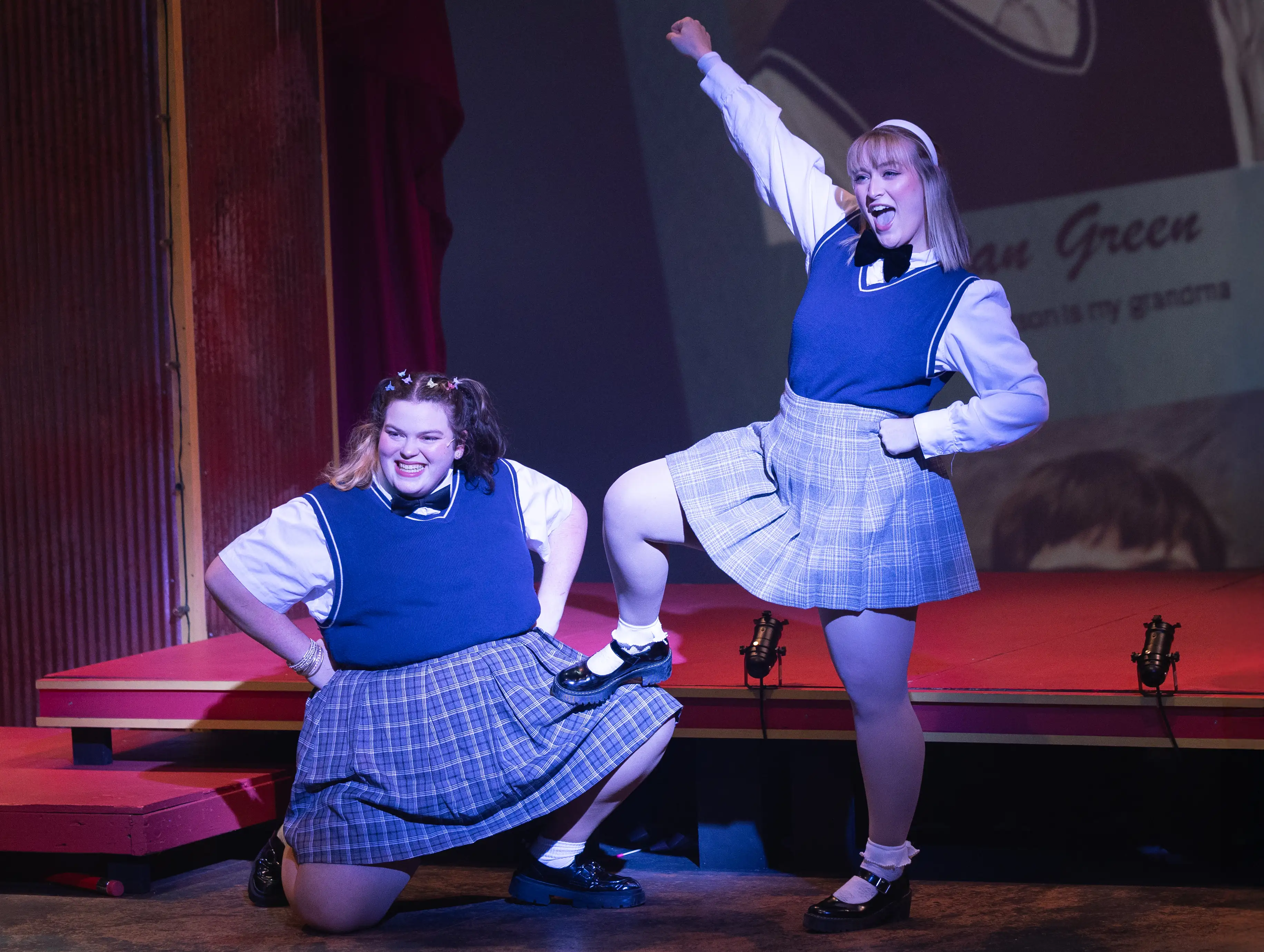 Two musical theatre students performing.