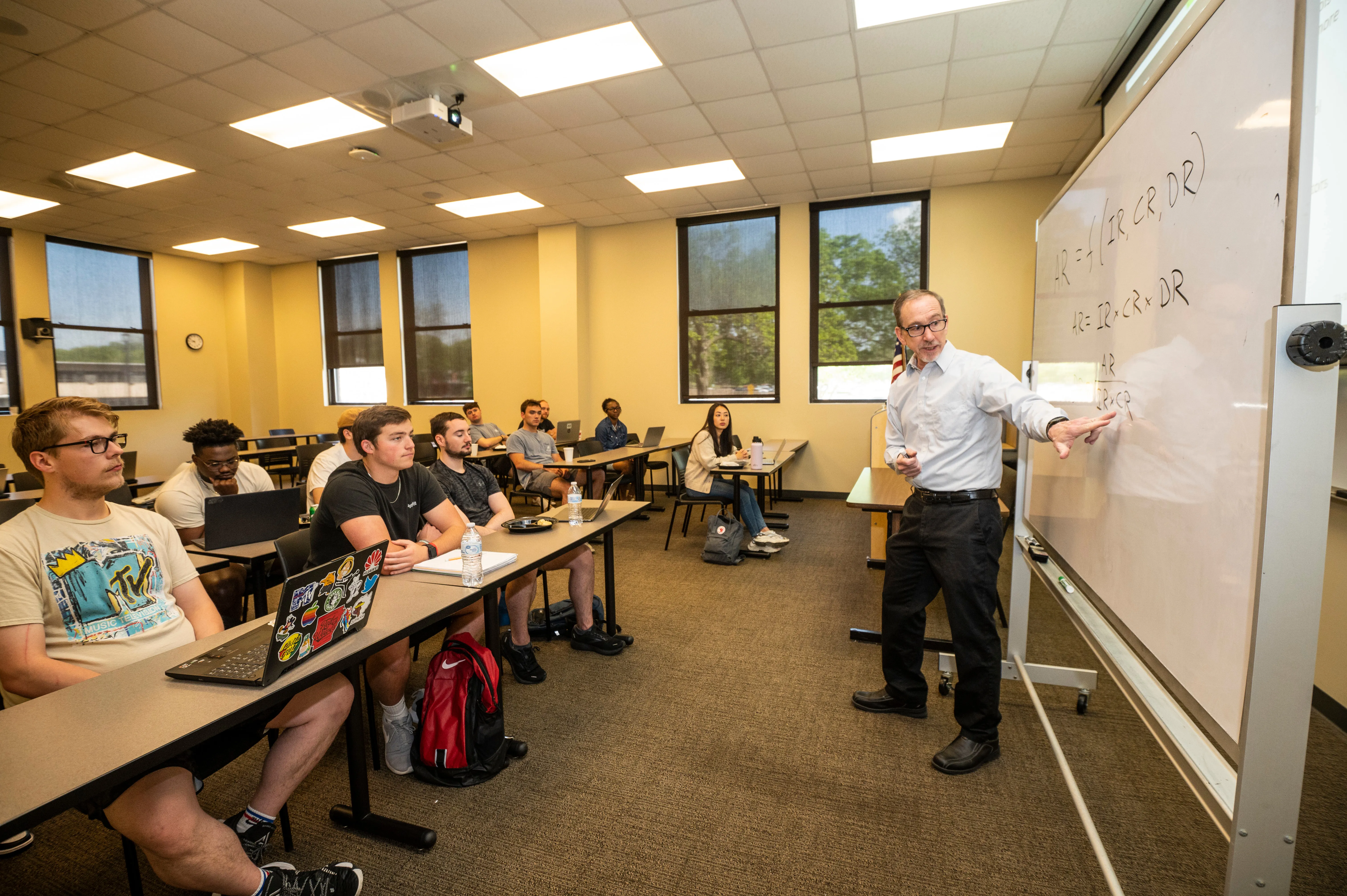 Professor teaching class