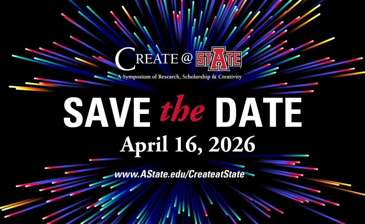 Save the Date, April 16, 2026 for Create at State.