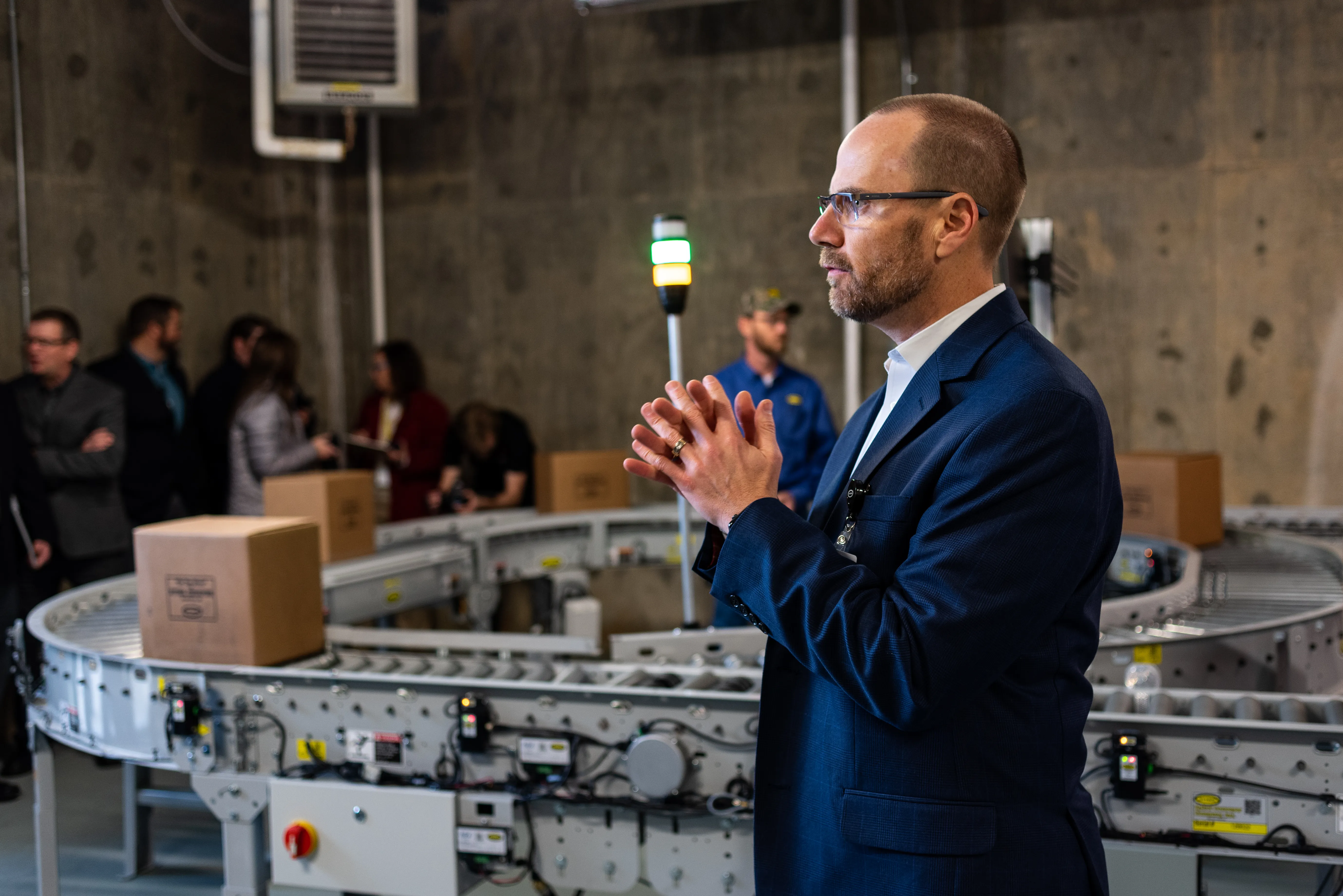 A-State and Hytrol at conveyer project site.