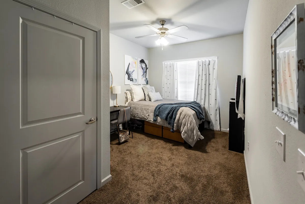 view of bedroom from the doorway